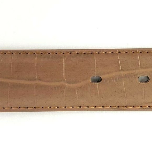 Men's Leather 1.25" Non Reversible Belt Brown Croc - Picture 11 of 12